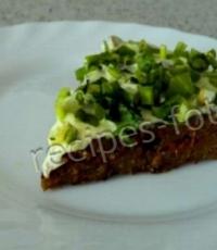 Chicken liver cake with a vegetable layer Step-by-step recipe for a liver cake with a vegetable layer